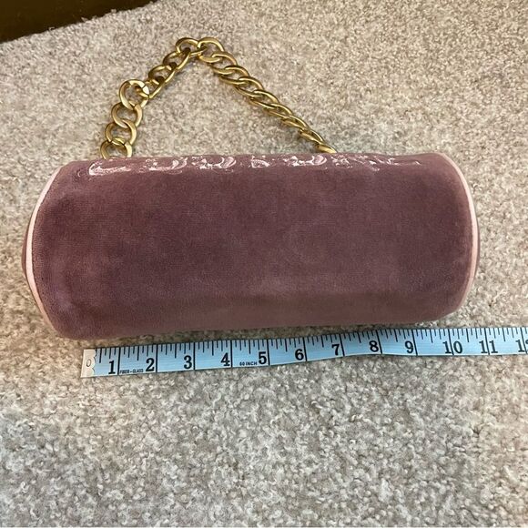 Y2K Vintage juicy couture velour purple and pink barrel shoulder bag - Picture 4 of 12
